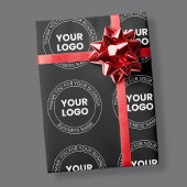 あなただけのロゴと編集可能なメッセージ ラッピングペーパー