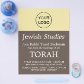 あなただけのロゴを追加、ユダヤ教、ユダヤ学の広告 チラシ (シングル)