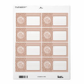 あなただけのロゴ ベージュ & ボヘミア ブラウン ドット ラベル (フルシート)