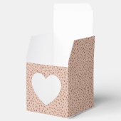 あなただけのロゴ ボホ ベージュ & ブラウン ドット フェイバーボックス (オープン)