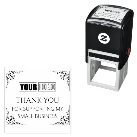 あなただけのロゴ ヴィンテージ ボーダー ありがとうございます セルフインキングスタンプ (インサイチュ)