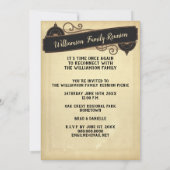 あなただけのヴィンテージ写真 ファミリー リユニオン パーティー 招待状 (裏面)