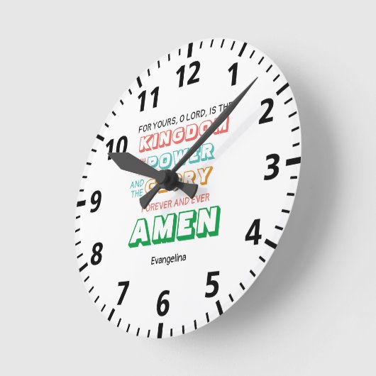 あなただけの主の祈り ラウンド壁時計 (傾斜)
