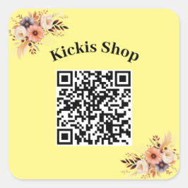 あなただけの会社用QRコードステッカーを作成 スクエアシール