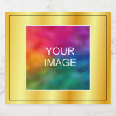 あなただけの写真イメージロゴ フォーゴールド ビールラベル (シングルラベル)