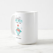 あなただけの冬の青い鳥のクリスマス コーヒーマグカップ (正面左)