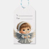 あなただけの可愛い少年クリスマスエンジェルを作ろう ギフトタグ (正面)