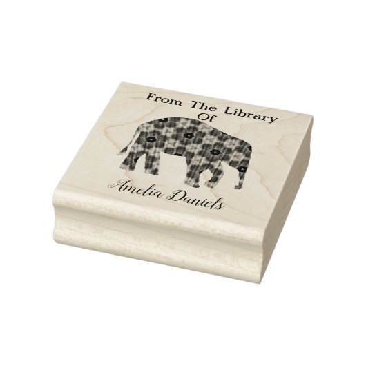 あなただけの図書館からの象 ラバースタンプ (スタンプ)