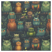 あなただけの変わった黒いフクロウを作ろう ファブリック (クローズアップ)
