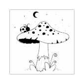あなただけの天体スポットのあるキノコてんとう虫 ラバースタンプ (インプリント)