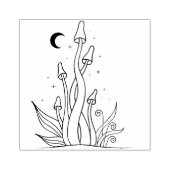 あなただけの天体フィールドのキノコの花 ラバースタンプ (インプリント)