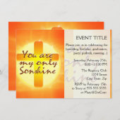 あなただけの太陽の光（クロス付き） 招待状 (正面/裏面)