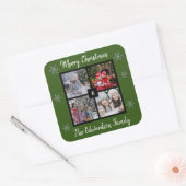あなただけの家族の写真で、メリークリスマス スクエアシール (封筒)