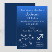 あなただけの射手座パーティー招待状 招待状 (正面/裏面)