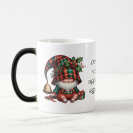 あなただけの愛らしい内気なクリスマスプレイドのノームを作ろう モーフィングマグカップ