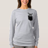 あなただけの愛犬ポケット オリジナルペットネーム&写真をアップロード Tシャツ (正面)
