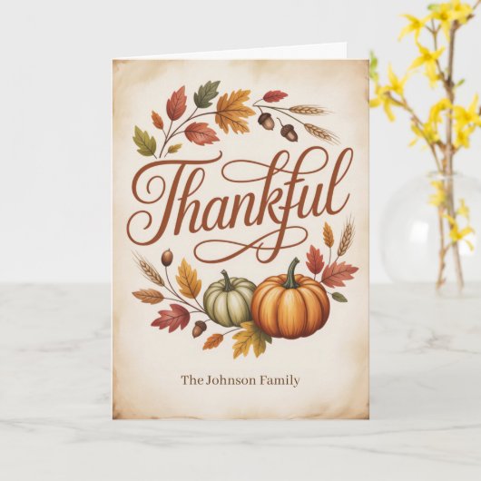 あなただけの感謝の秋 カード (黄色い花)