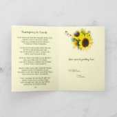 あなただけの明るい太陽の花のキリスト教の友情 シーズンカード (内部)