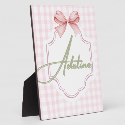 あなただけの特別なアデリーネベイビーガール ぬりえ＆ギンガム フォトプラーク (側面)