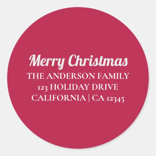 あなただけの特別なクリスマス 返信住所ラベル ラウンドシール (正面)