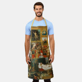 あなただけの特別なヴィンテージアート アーティスト ペインター アート クラフト エプロン (着用した状態)