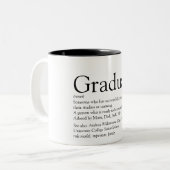 あなただけの特別な卒業生定義 ブラック&ホワイト ツートーンマグカップ (正面左)