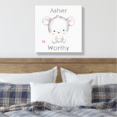 あなただけの特別な子供の肯定デコ｜グレーマウス キャンバスプリント (インサイチュ (寝室))