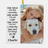 あなただけの特別な愛犬　ペット　写真　犬好き セラミックオーナメント (正面)