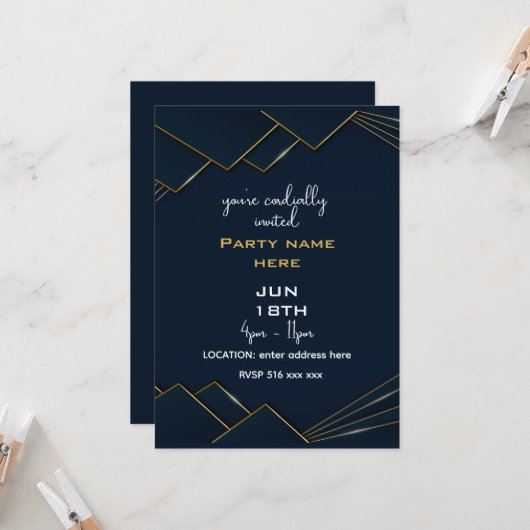 あなただけの特別な招待状 招待状 (正面/裏面インサイチュ)