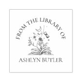 あなただけの特別な本のスタンプ「図書館から」 ラバースタンプ (インプリント)