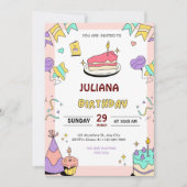 あなただけの特別な誕生日招待状をデザインしよう！ 招待状 (正面)