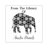 あなただけの特別な象の本のしるし ライフライブラリーから ラバースタンプ (インプリント)