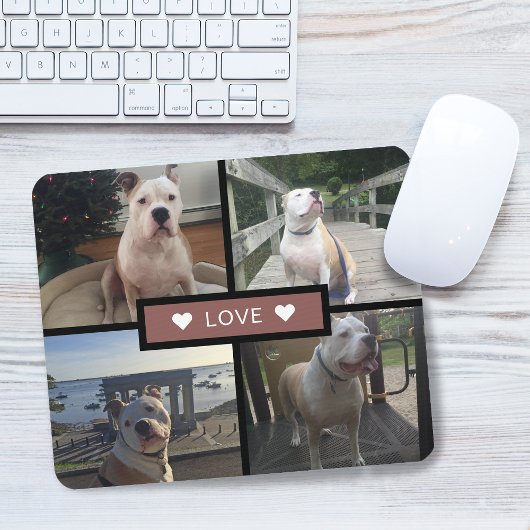 あなただけの犬の写真コラージュを作ろう マウスパッド