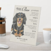 あなただけの犬の結婚式またはイベントバー・メニュー 台座サイン (インサイチュ)