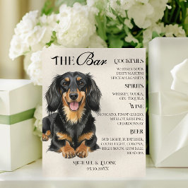 あなただけの犬の結婚式またはイベントバー・メニュー 台座サイン