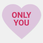 あなただけの紫色のかわいいバレンタインデーの会話 ハートシール (正面)