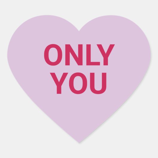 あなただけの紫色のかわいいバレンタインデーの会話 ハートシール (正面)