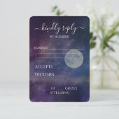 あなただけの紫色の夜空の結婚式 出欠カード (スタンド正面)