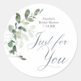 あなただけの緑のブライダルシャワーの好意 ラウンドシール
