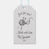 あなただけの編み物と編み針 ギフトタグ (正面)