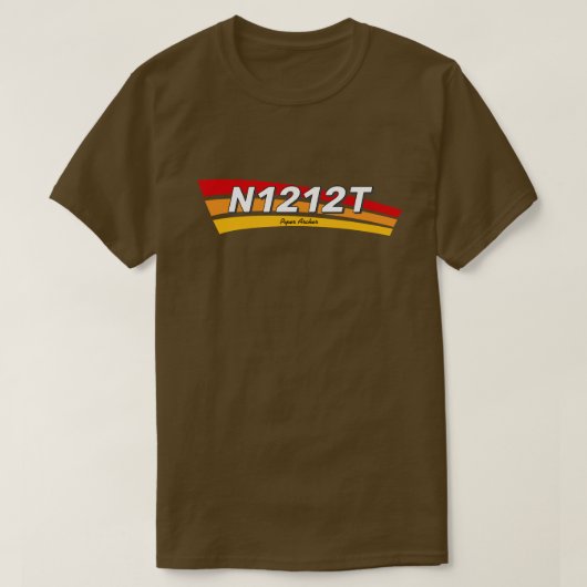 あなただけの航空機ナンバーTシャツを手に入れよう Tシャツ (デザイン正面)