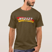あなただけの航空機ナンバーTシャツを手に入れよう Tシャツ (正面)