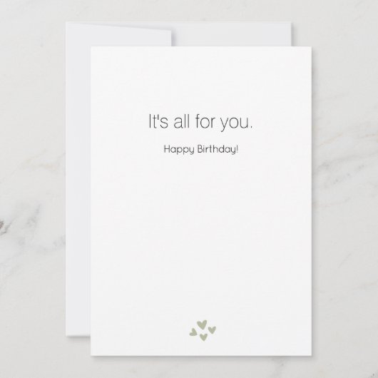 あなただけの誕生日カード カード (裏面)