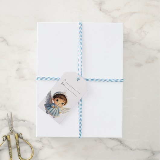 あなただけの赤ちゃん天使のクリスマスを作ろう ギフトタグ (より糸付き)