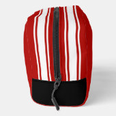 あなただけの赤と白のレーシングストライプトラベル ドップキット (右)