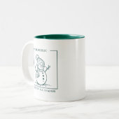 あなただけの雪だるまマグカップ - 冬の喜び ツートーンマグカップ (正面左)