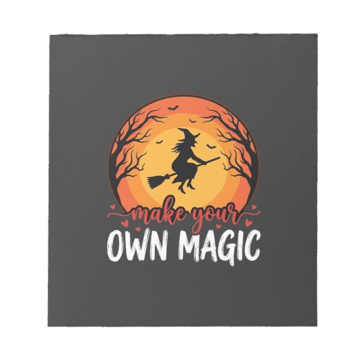 あなただけの魔法の魔女ハロウィンデザイン_1 ノートパッド (正面)