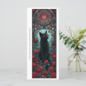 あなただけの魔法の黒猫ブックマークカードを作ろう (スタンド正面)