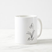 あなただけの1月の誕生花 スノードロップ コーヒーマグカップ (正面右)