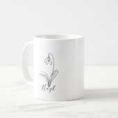 あなただけの1月の誕生花 スノードロップ コーヒーマグカップ (正面左)